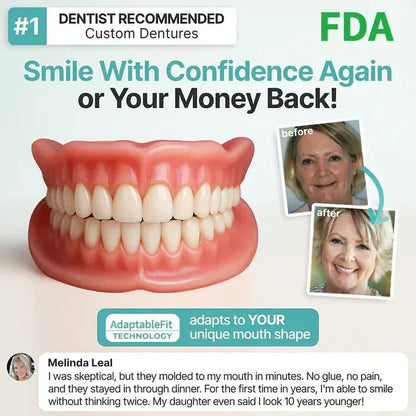 🔥3,155 sold in last 24 hours🔥⏰ Medical Full Denture with Strong Suctiond🦷Obtain American Dental Association (ADA) Certification