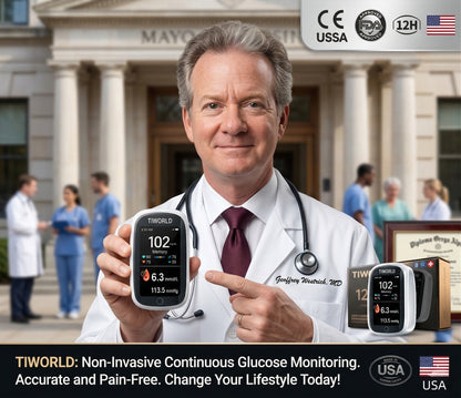 🔥Final 2 Hours : Only Limited Stock Left🏆TIWORLD™ Non-Invasive Blood Glucose Monitor – 5 Seconds 99% Accuracy （Mayo Clinic Recommended）